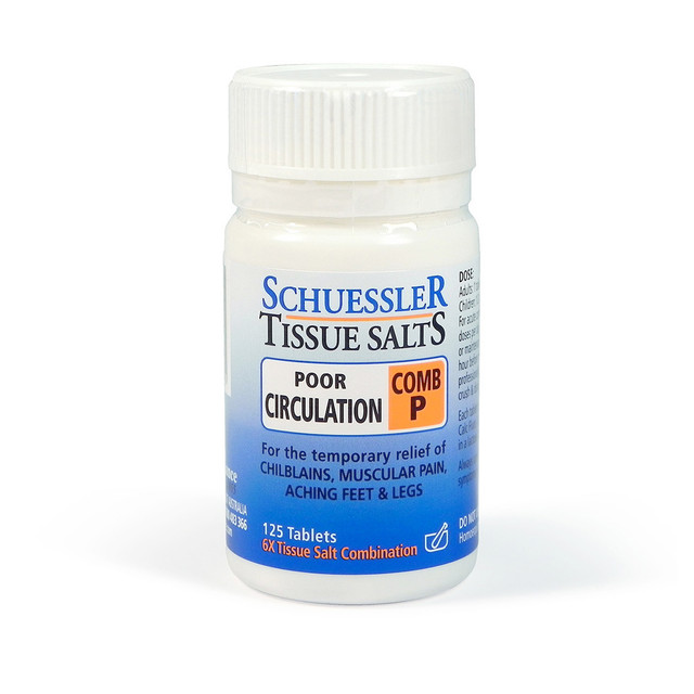 Schuessler Tissue Salts Poor Circulation Comb P Tablets 125