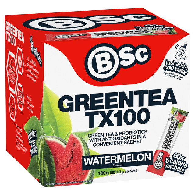 BSc Green Tea TX100 Watermelon Flavour 180g BSc Green Tea TX100 Watermelon Flavour 180g