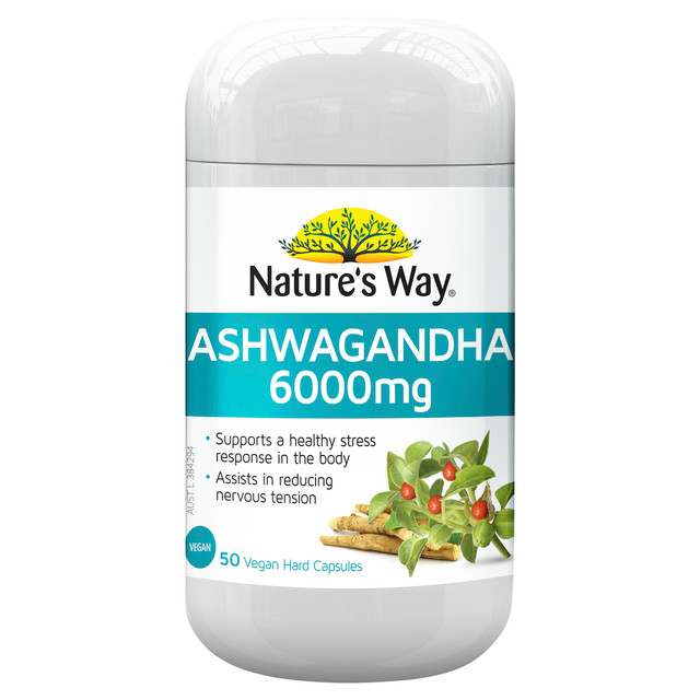 Nature's Way Ashwagandha 6000mg 50 Capsules