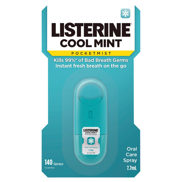Listerine Pocketmist Oral Care Spray  Cool Mint 7.7mL