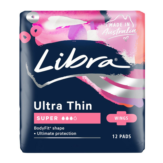 Libra Ultra Thin Super Pads 12 Pack