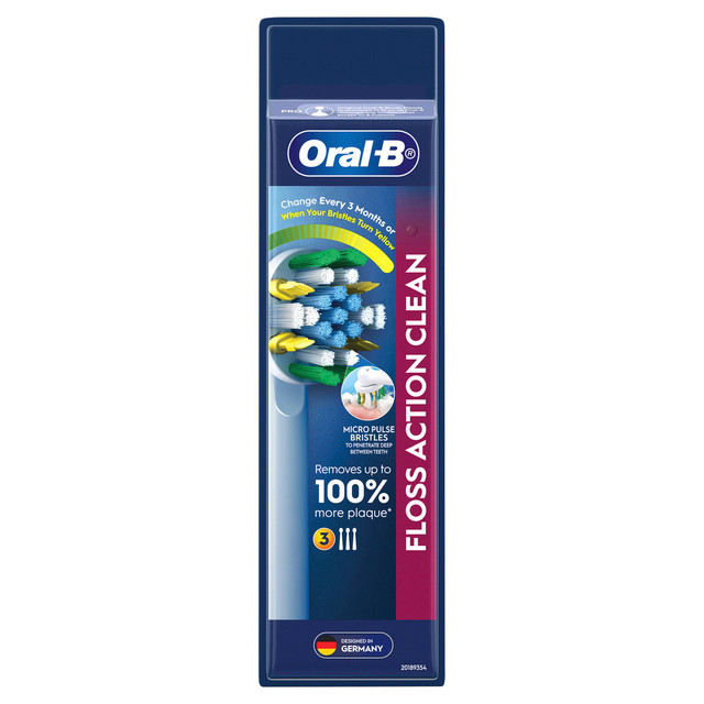 Oral-B Floss Action Clean Electric Toothbrush Refills, 3 Pack Oral-B Floss Action Clean Electric Toothbrush Refills, 3 Pack