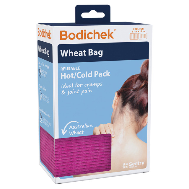 Bodichek® Hot/Cold Wheat Pack 2 Section Rectangle 51x16cm Assorted colour