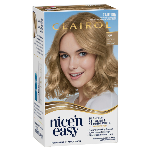 Clairol Nice 'N Easy 8A Natural Medium Ash Blonde Permanent Hair Colour