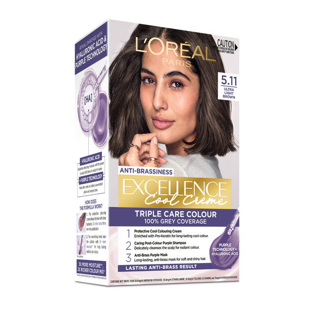 L'Oréal Paris Excellence Cool Crème Anti-Brass Hair Colour 5.11 Ultra Ash Light Brown L'Oréal Paris Excellence Cool Crème Anti-Brass Hair Colour 5.11 Ultra Ash Light Brown
