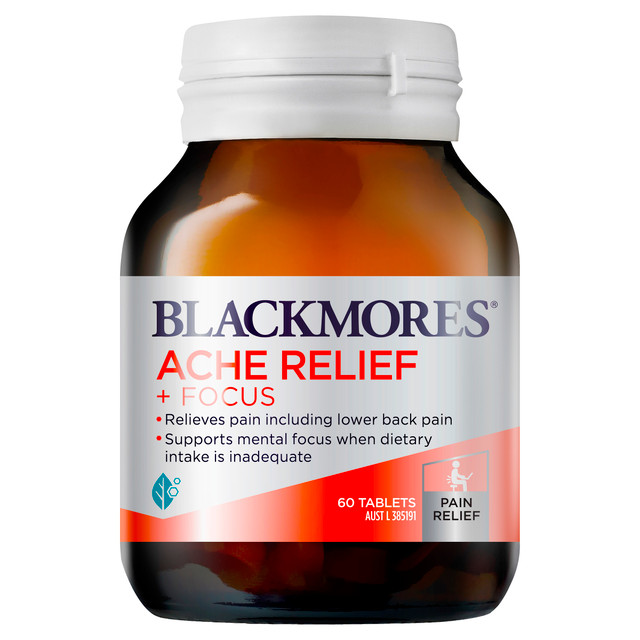 Blackmores Ache Relief + Focus 60 Tablet