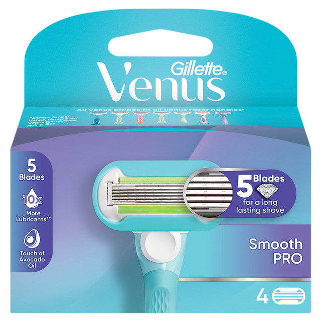 Gillette Venus Smooth Pro Women's Razor Blade Refills - 4 Count