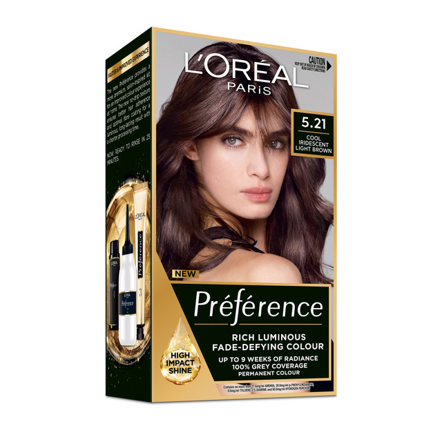 L'Oréal Paris Préférence Permanent Hair Colour - 5.21 Cool Iridescent Light Brown