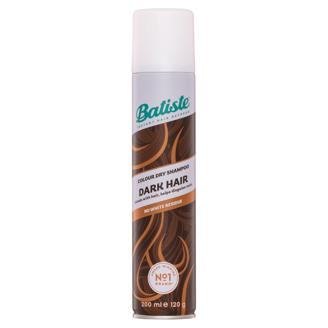 Batiste Dark Dry Shampoo | For Brown to Deep Brown Hair | Hide Regrowth and Greys | 200 mL