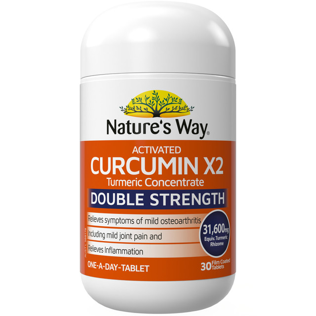 Nature's Way Activated Curcumin x2 Turmeric Concentrate Double Strength 31,600mg 30s