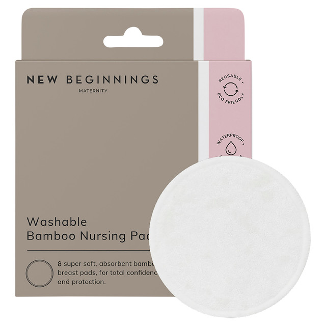 New Beginnings Bamboo Washable Nursing Pads 8pk