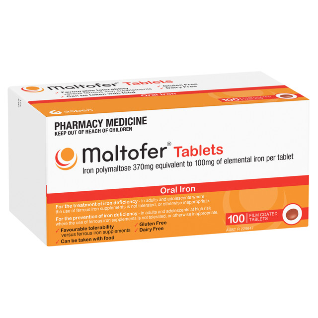 Maltofer Iron 100mg 100 Tablets Maltofer Iron 100mg 100 Tablets