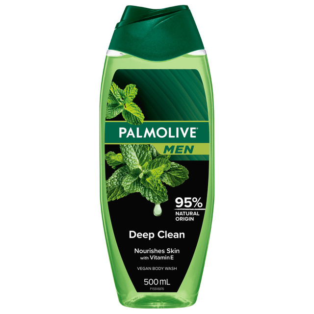 Palmolive Men Deep Clean Body Wash, 500mL, With Spearmint Oil, No Parabens or Phthalates Palmolive Men Deep Clean Body Wash, 500mL, With Spearmint Oil, No Parabens or Phthalates