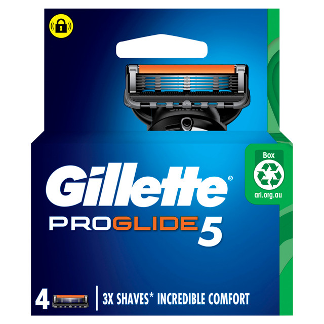 Gillette ProGlide 5 Razor Blades 4 cartridges count, Shave Care