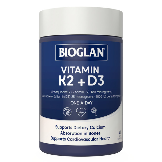 Bioglan Vitamin K2 + D3 60 capsules Bioglan Vitamin K2 + D3 60 capsules