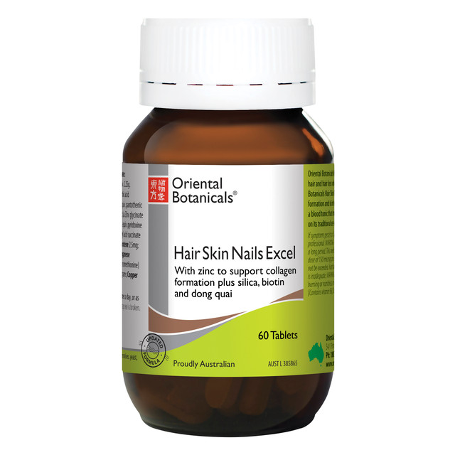 Oriental Botanicals Hair Skin Nails Excel 60 Tablets Oriental Botanicals Hair Skin Nails Excel 60 Tablets