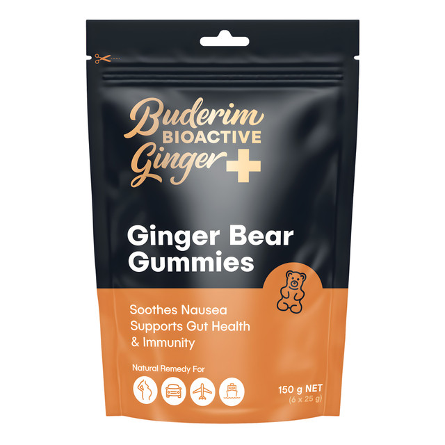 Buderim Bioactive Ginger+ Gummie Bears 150g