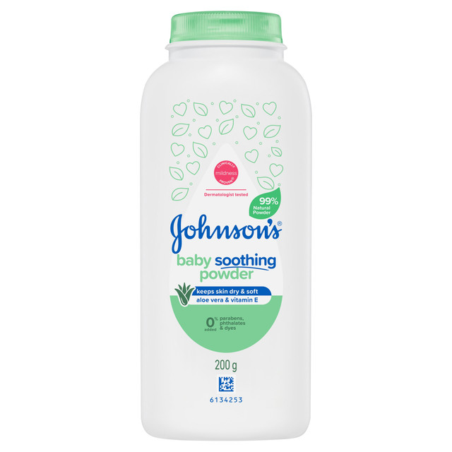 Johnson’s Baby Pure Cornstarch Aloe & Vit E Soothing Moisture Absorbing Baby Powder 200g