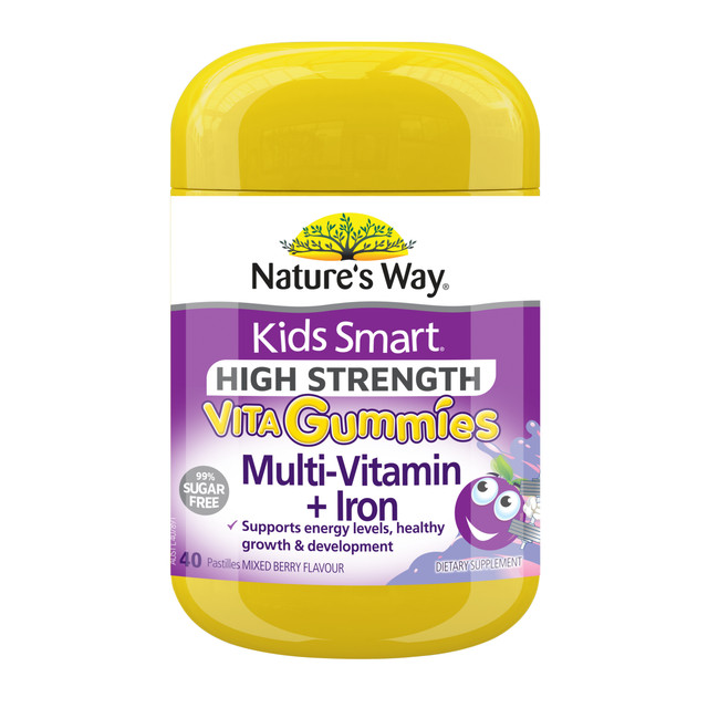 Nature's Way Kids Smart High Strength Vita Gummies Multi-Vitamin + Iron 40s