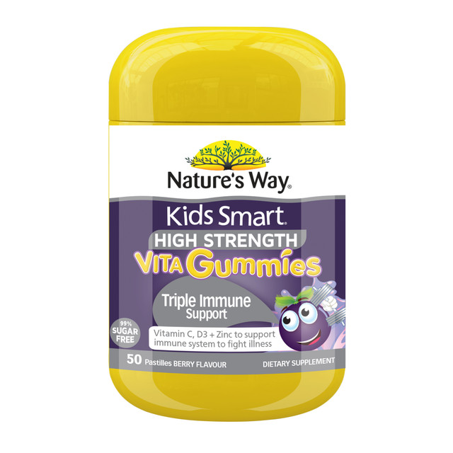 Nature's Way Kids Smart High Strength Vita Gummies Triple Immune Support 50s