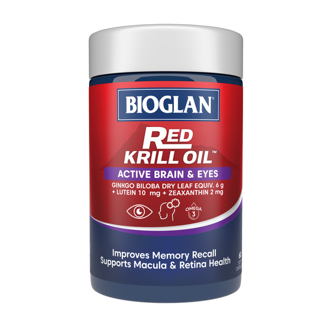Bioglan Red Krill Oil™ Active Brain & Eyes 60 Capsules