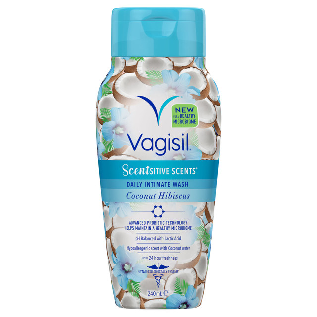 Vagisil Scentsitive Scents Coconut Hibiscus Intimate Wash 240ml Vagisil Scentsitive Scents Coconut Hibiscus Intimate Wash 240ml