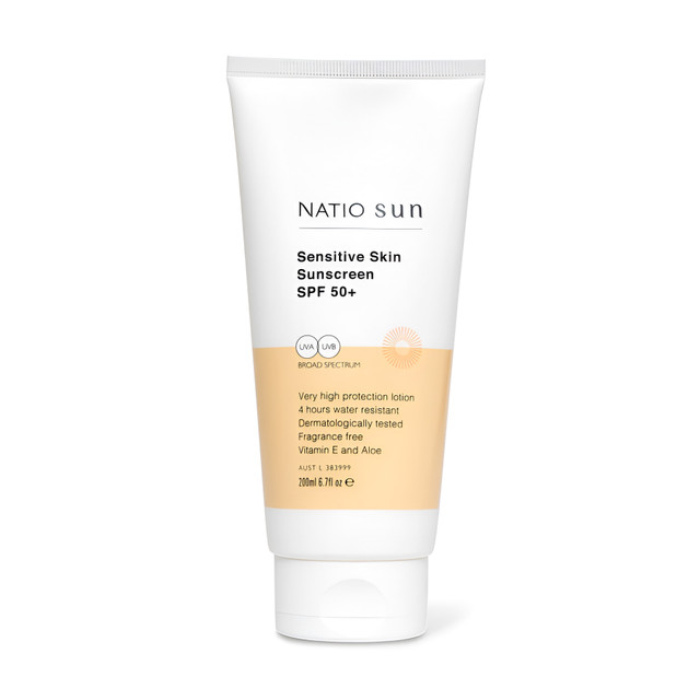 Natio Sun Sensitive Sunscreen SPF 50+ 200ml