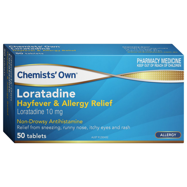 Chemists' Own Loratadine Hayfever & Allergy Relief Tablets 10mg 50 Chemists' Own Loratadine Hayfever & Allergy Relief Tablets 10mg 50