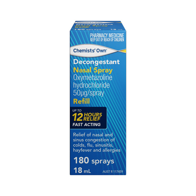 Chemists Own Decongestant Nasal Spray Refill 180 Doses