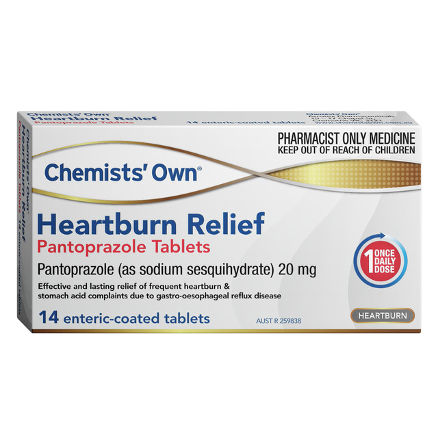 Chemists' Own Heartburn Relief Pantoprazole Tablets 20mg 14s