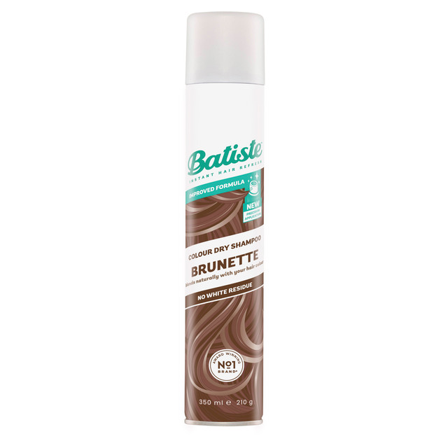 Batiste Brunette Dry Shampoo |Peach & Vanilla Praline Fragrance | Tinted Formula |No white residue | 350mL