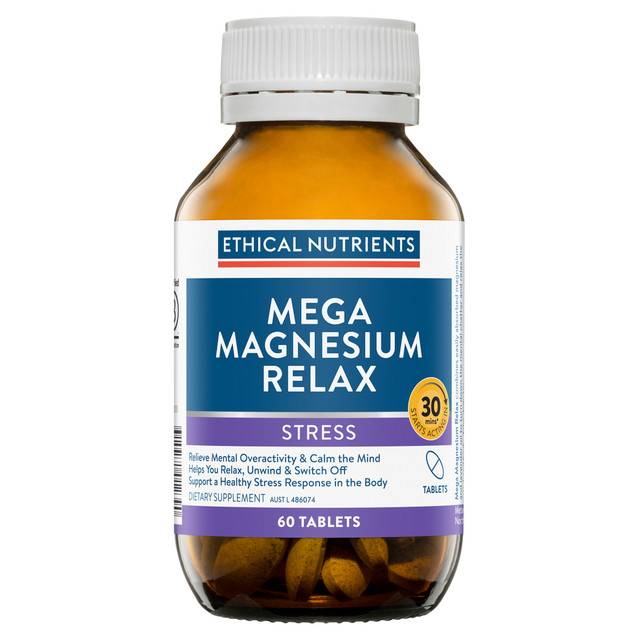 Ethical Nutrients Mega Magnesium Relax 60 Tablets Ethical Nutrients Mega Magnesium Relax 60 Tablets