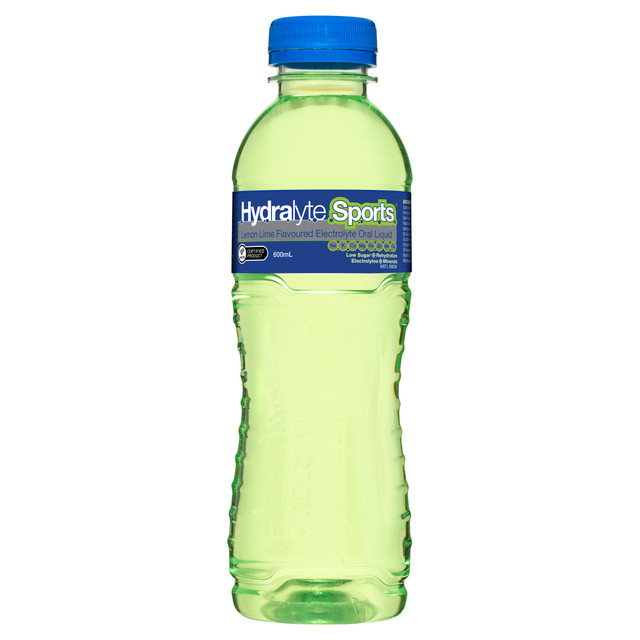 Hydralyte Sports Electrolyte Oral Liquid Lemon Lime Flavoured 600mL Hydralyte Sports Electrolyte Oral Liquid Lemon Lime Flavoured 600mL