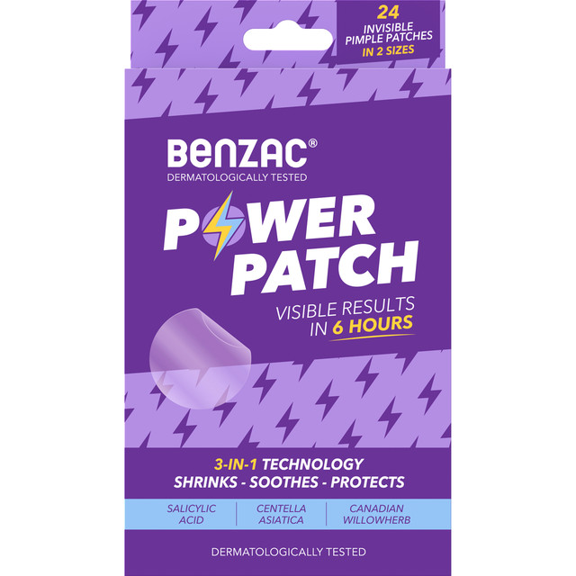 Benzac 3-in-1 Power Patch, Salicylic Acid Pimple Patches, For All Skin Types Benzac 3-in-1 Power Patch, Salicylic Acid Pimple Patches, For All Skin Types