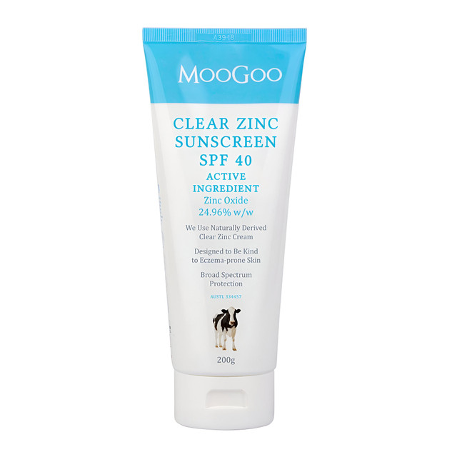 MooGoo Clear Zinc Sunscreen SPF 40 200g