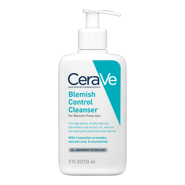 CeraVe Salicylic Acid Blemish Control Cleanser 236ml for Mild Acne-Prone Skin