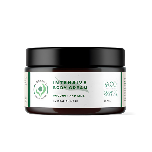 Organic Formulations Intensive Body Cream with Coconut and Lime 200ml