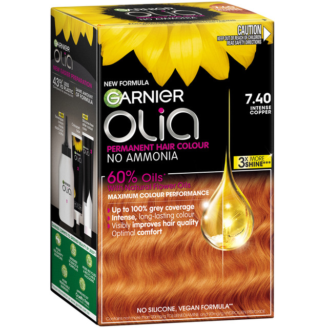 Garnier Olia Permanent Hair Colour 7.40 Intense Copper