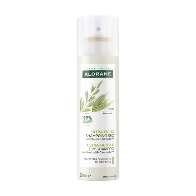 Klorane Dry Shampoo with Oat & Ceramide LIKE- Natural Formula for All Hair Types- 250ML