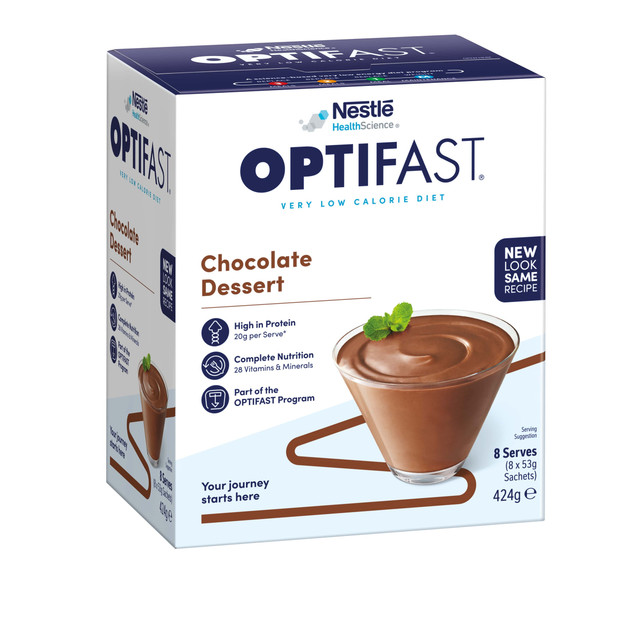 OPTIFAST VLCD Dessert Chocolate 8 Pack 424g OPTIFAST VLCD Dessert Chocolate 8 Pack 424g