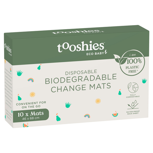 tooshies ECO Baby Disposable Biodegradable Change Mats 10pk