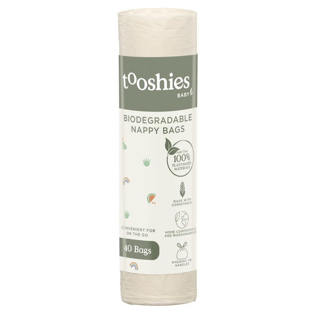 tooshies Eco Biodegradable Nappy Bags 40Pk