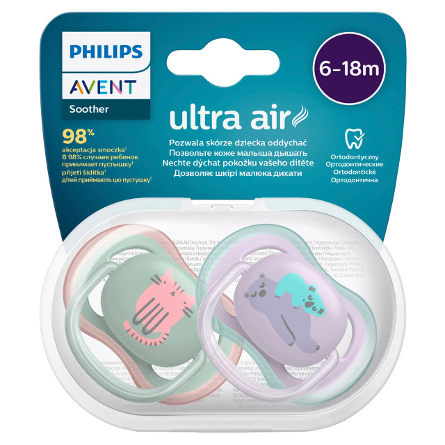 Philips Avent Ultra Air Soother 6-18 Month 2 Pack