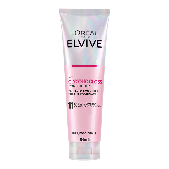 L'Oréal Paris Elvive Glycolic Gloss Conditioner with 11% [Gloss Complex] with Glycolic Acid for Dull Hair 150 ml