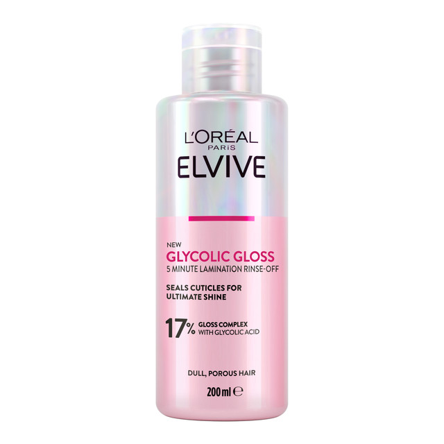 L'Oréal Paris Elvive Glycolic Gloss 5 Minute Lamination Treatment with 17% Gloss Complex for Ultimate Shine