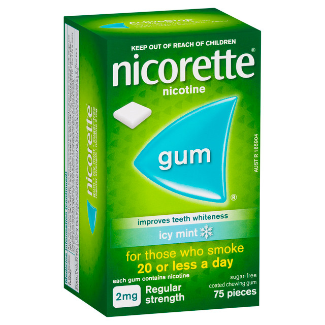 Nicorette Quit Smoking Regular Strength Nicotine Gum Icy Mint 75 Pack Nicorette Quit Smoking Regular Strength Nicotine Gum Icy Mint 75 Pack
