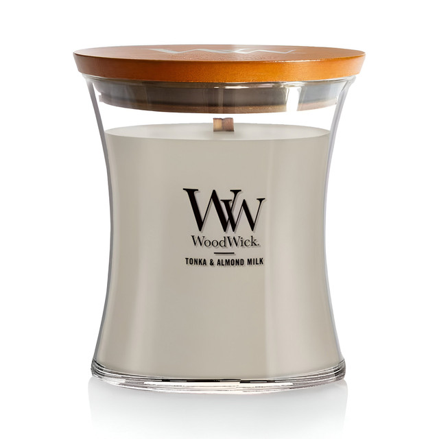 Woodwick Medium Tonka and Almond Milk Candle Woodwick Medium Tonka and Almond Milk Candle