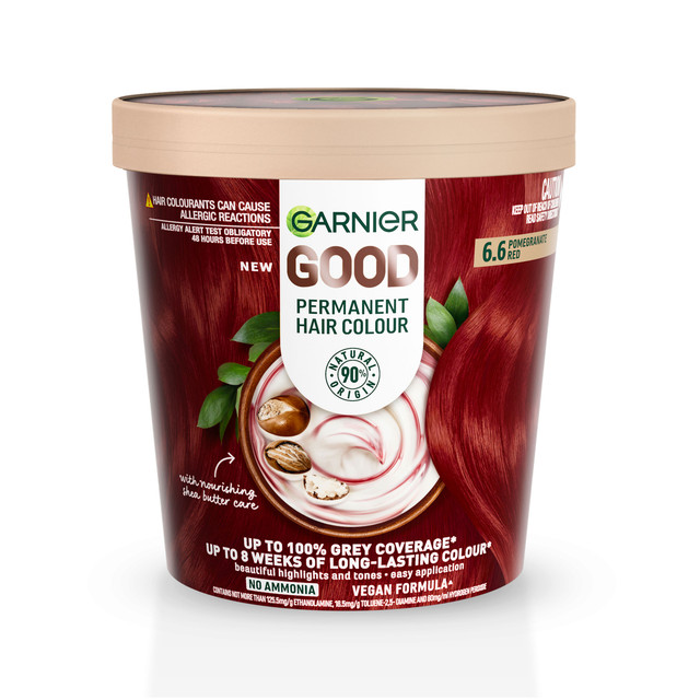 Garnier GOOD Permanent Hair Colour 6.6 Pomegranate Red Ammonia-Free Natural Formula
