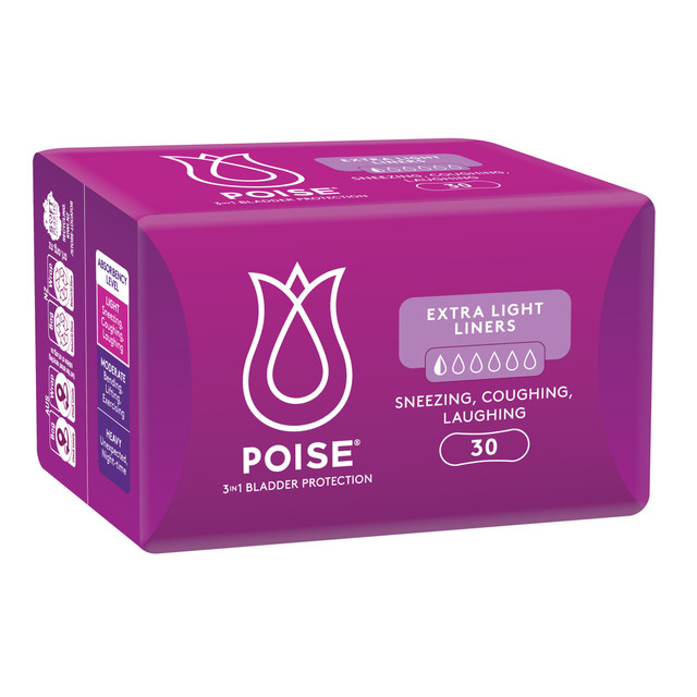 Poise Liners For Bladder Leaks Extra Light 30 Pack Poise Liners For Bladder Leaks Extra Light 30 Pack