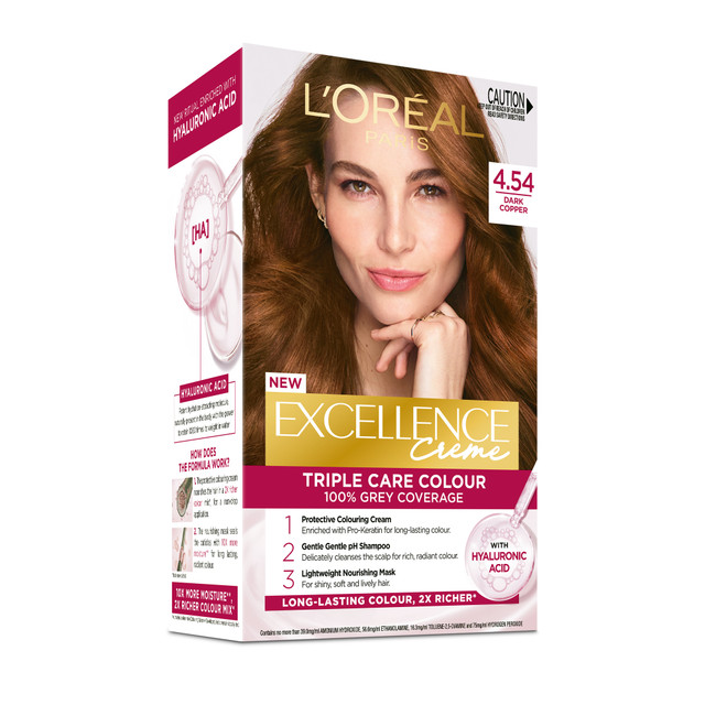 L'Oréal Paris Excellence Crème Permanent Hair Colour - 4.54 Dark Copper